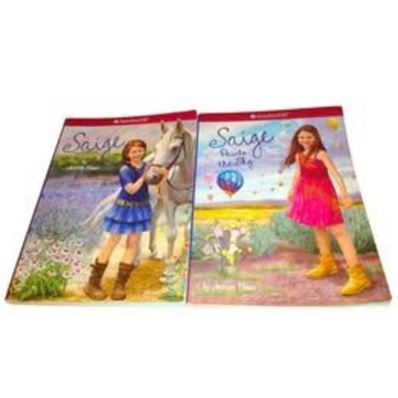 American Girl Today Book Set Of 2 Saige & Saige Paints The Sky By Jessie Haas - Picture 1 of 2